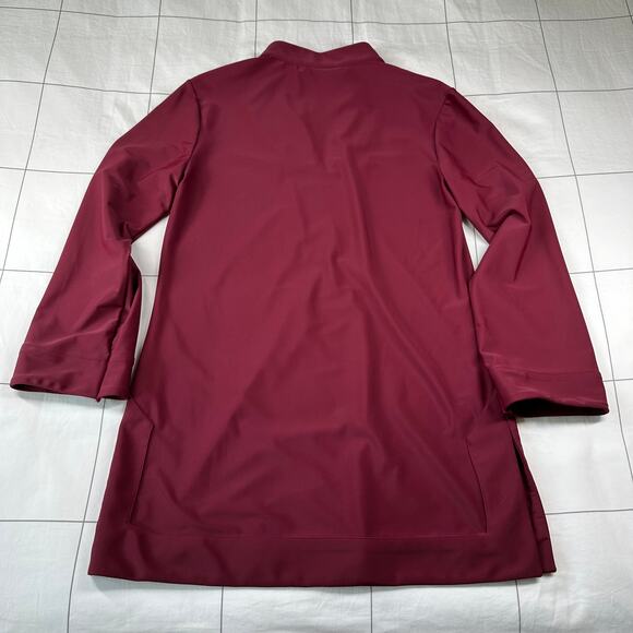 Jude Connally Tunic Top Womens Small Red Chris Jude Cloth Pullover Stretch USA - Picture 2 of 8